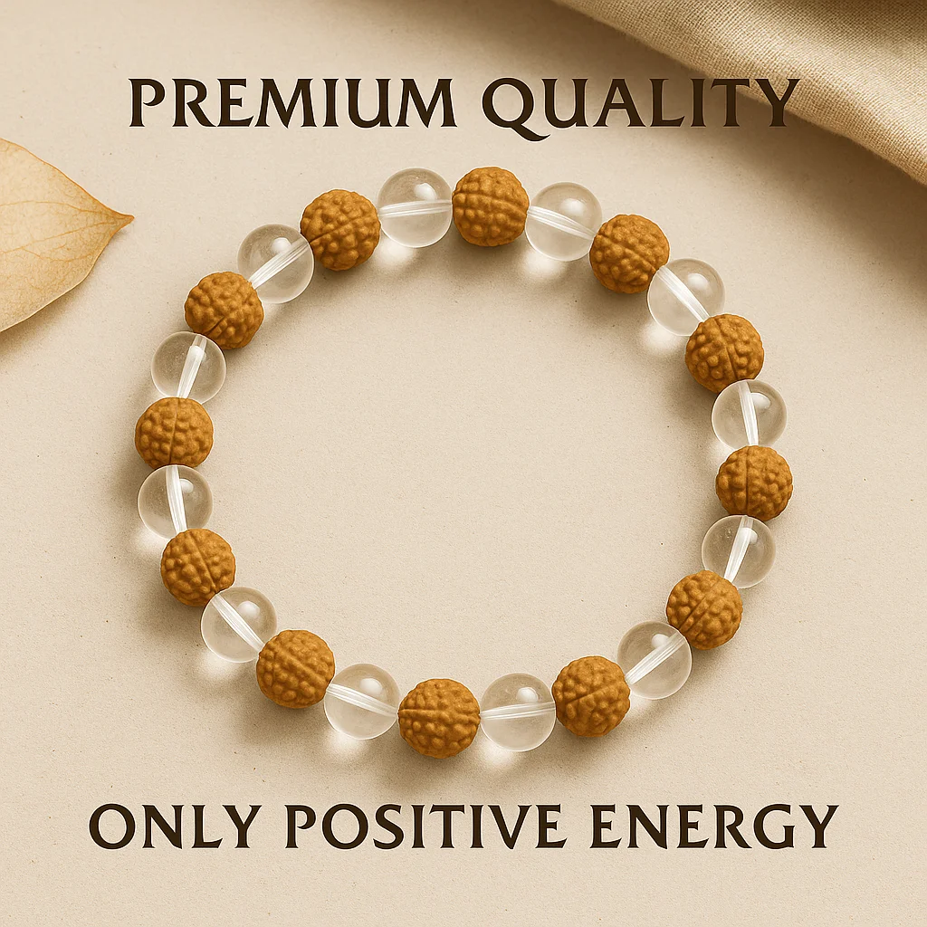 Rudraksha Crystal Bracelet - Enhancing Beauty & Awareness
