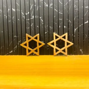 Copper Star Helix For East & South Cut, Main Door Entrance, Toilet, Bedroom Vastu Dosh Cut Extension Defects at Home, Office, Plots (2 pcs Set)